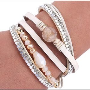 Faux Leather Boho Wrap Bracelet